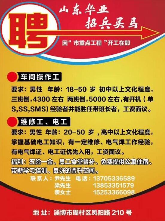 山東華業招聘信息